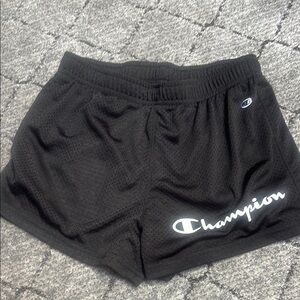 Champion Black Athletic Shorts Lightweight Mesh